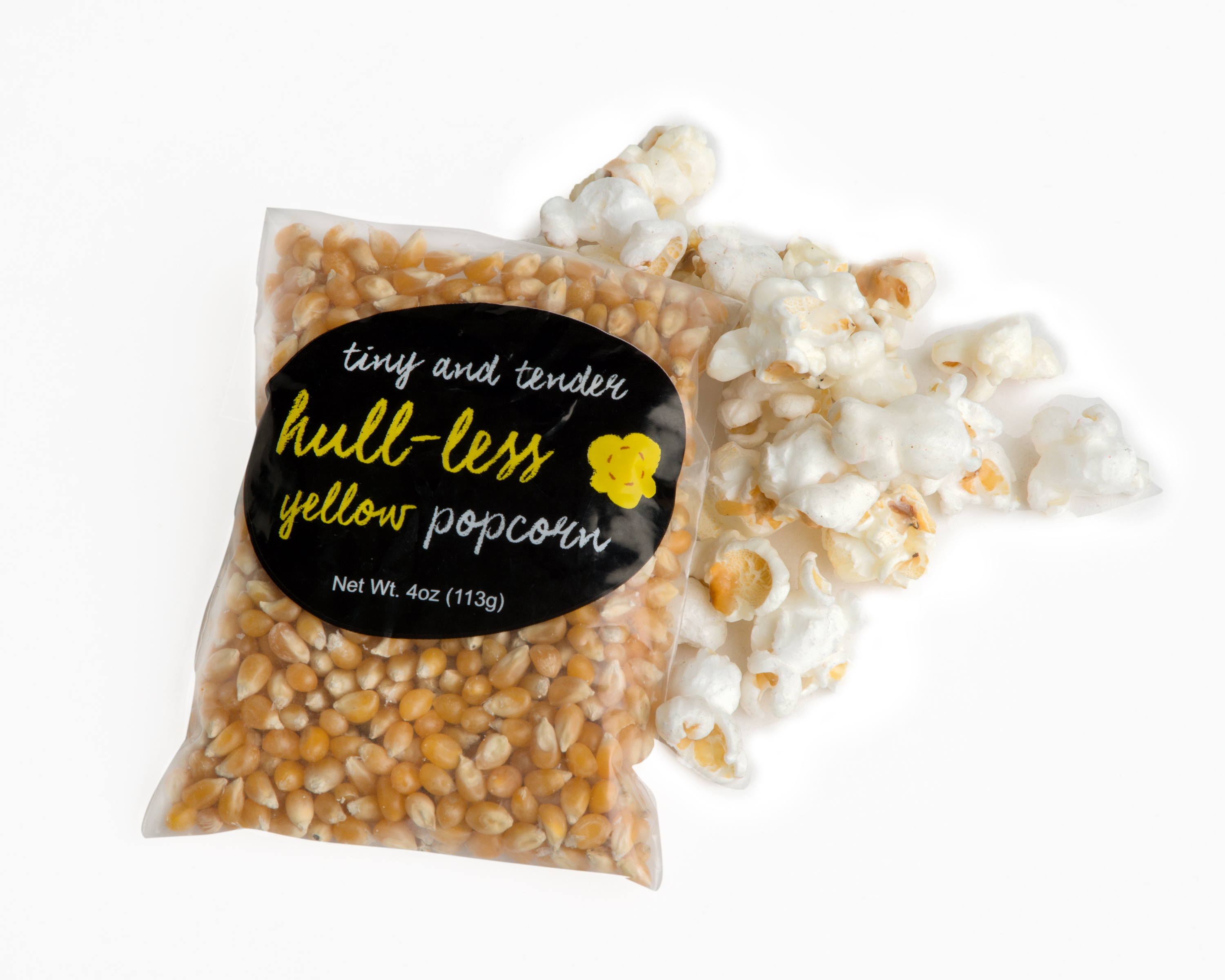 Kernelless popcorn cheap