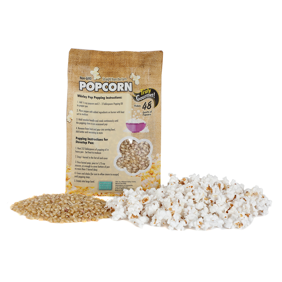 Whirley Pop Shop Baby Hull Less White Gourmet Popping Corn