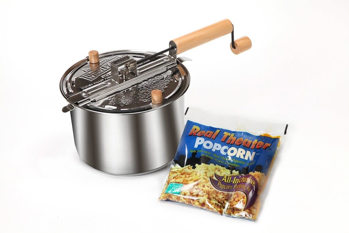 Stainless Steel Whirley-Pop Stovetop Popcorn Popper with Metal Gears
